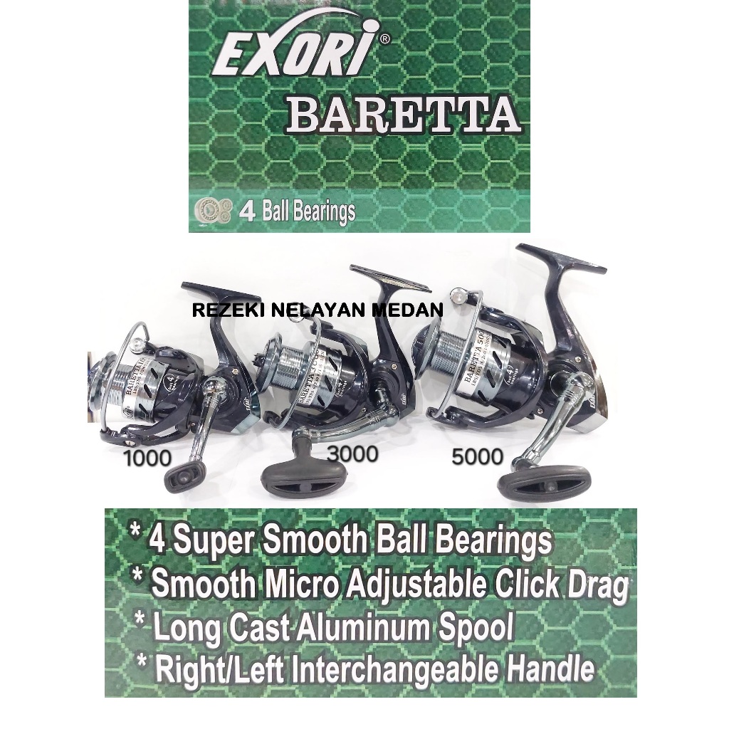 Reel EXORI Baretta 1000 / 3000 / 5000 | Reel Murah Berkualitas EXORI