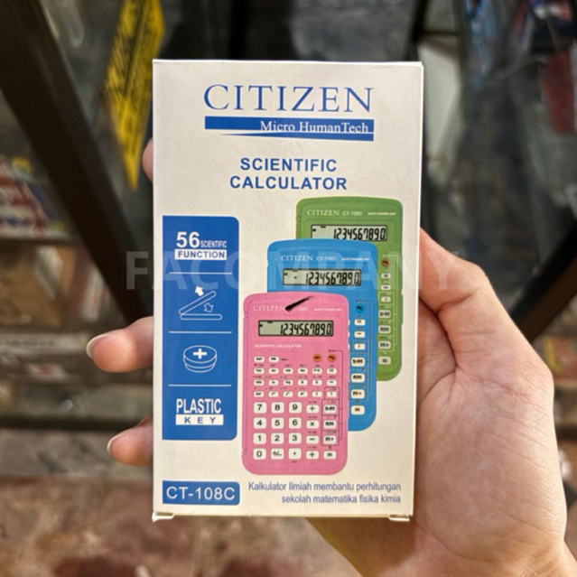 

TERMURAH‼️KALKULATOR SCIENTIFIC CITIZEN CT-108C ORIGINAL / 10 DIGIT KALKULATOR SAKU DOMPET MURAH