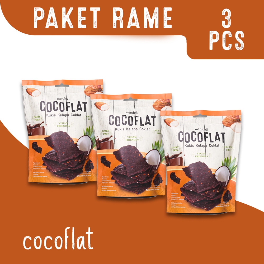 

PAKET RAME - 3 Bks CocoFlat Kukis Kelapa Coklat