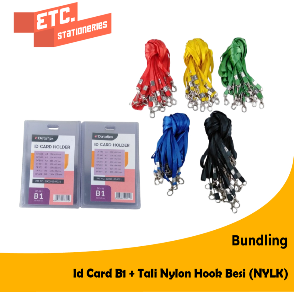 

Paket Bundling Id Card B1 + Tali Nylon Hook Besi (NYLK)