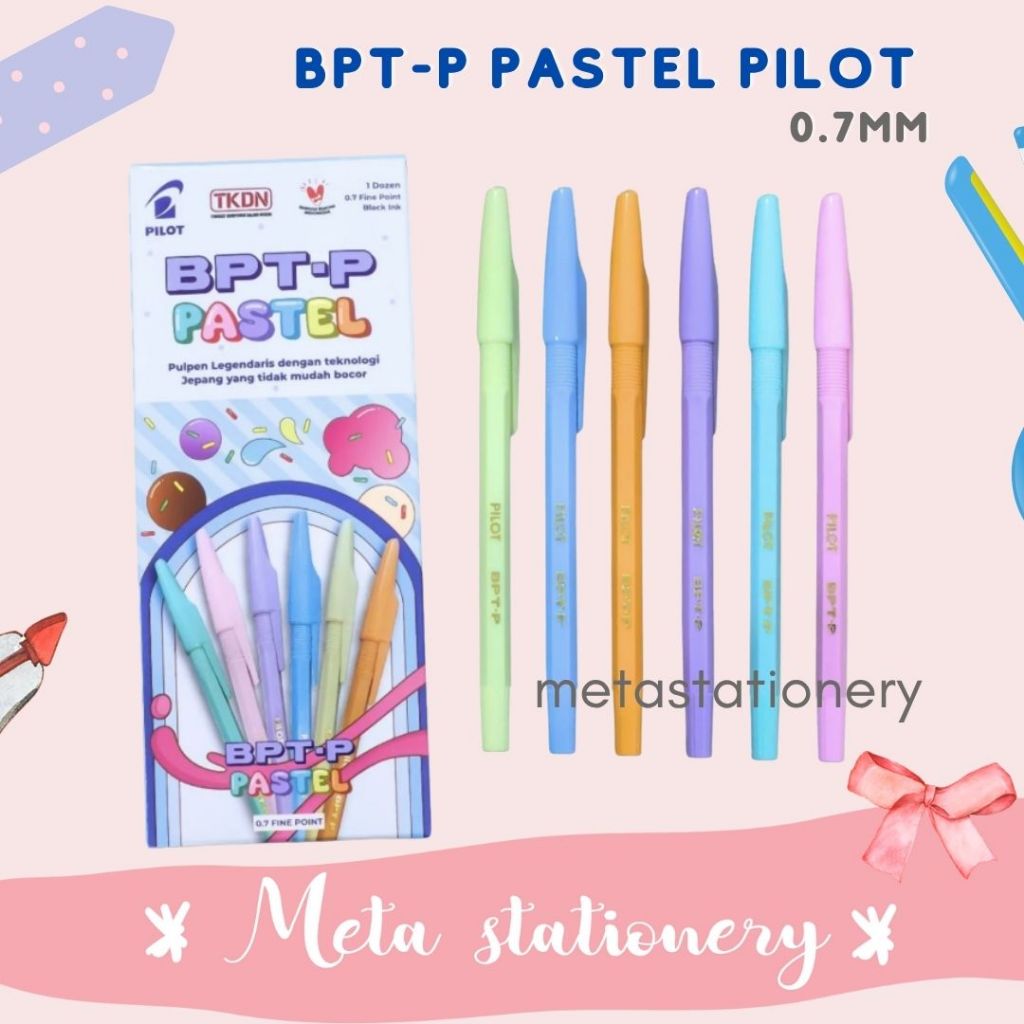 

Pulpen Pilot BPT-P Pastel 0.7 mm (12pcs)