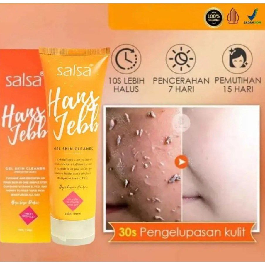 ORI Grosir Salsa Hans Jebb Gel Skin Cleanser ( Lulur tanpa bilas ) - 100ml plz