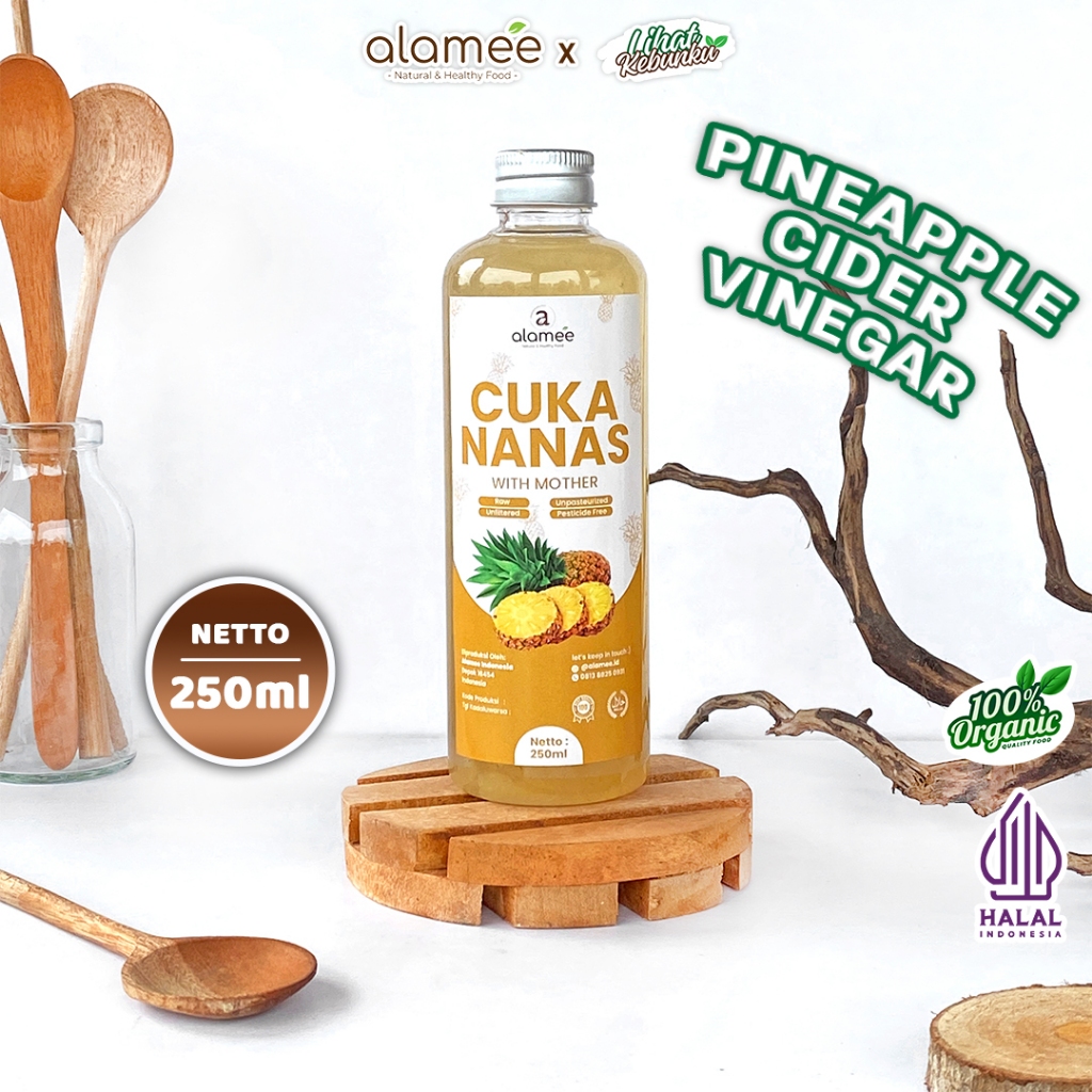 

ALAMEE Cuka Nanas Pineapple Cider Vinegar With Mother Original Organik 250ml LIHAT KEBUNKU