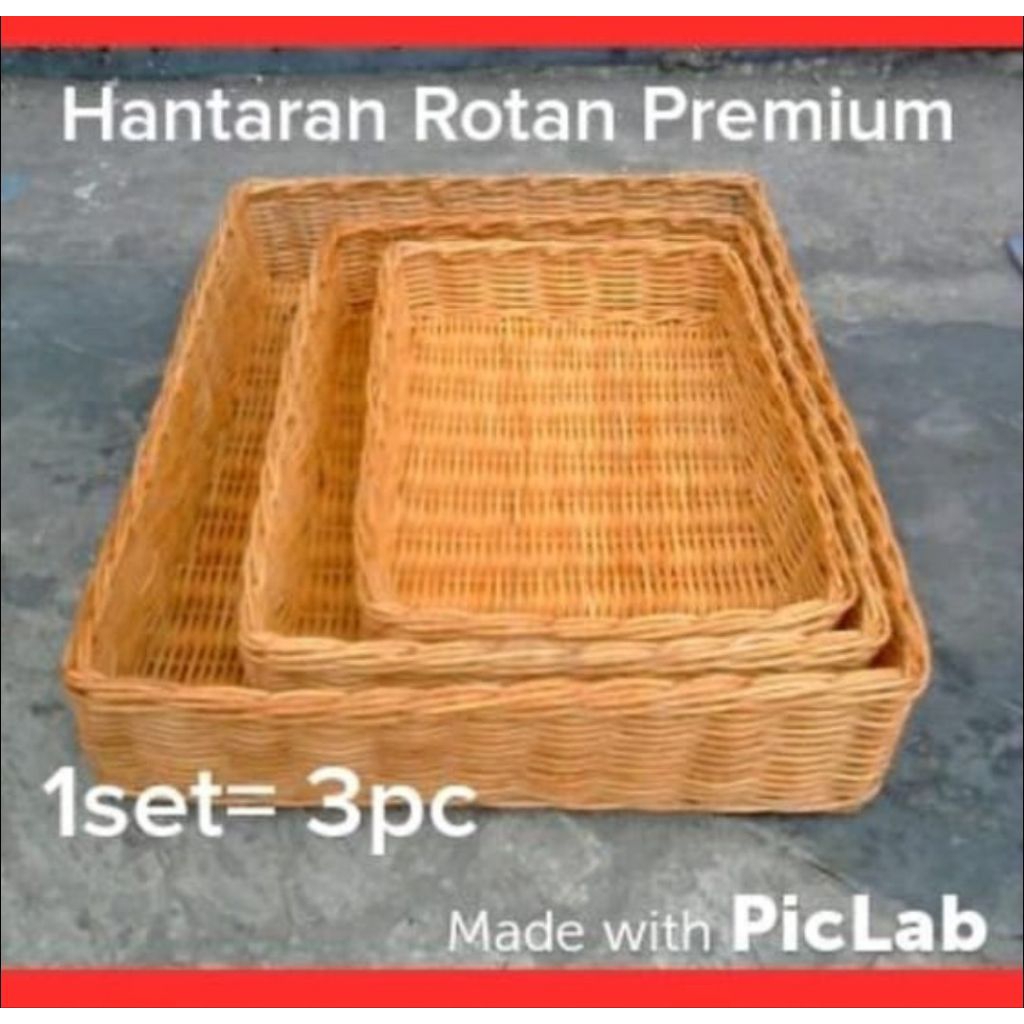 Keranjang Hantaran Rotan 1 set