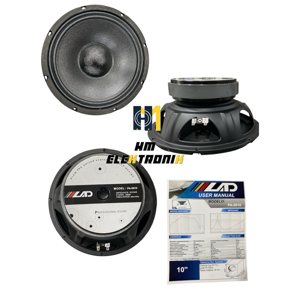 Speaker LAD 0610 10inch speaker lad cooting