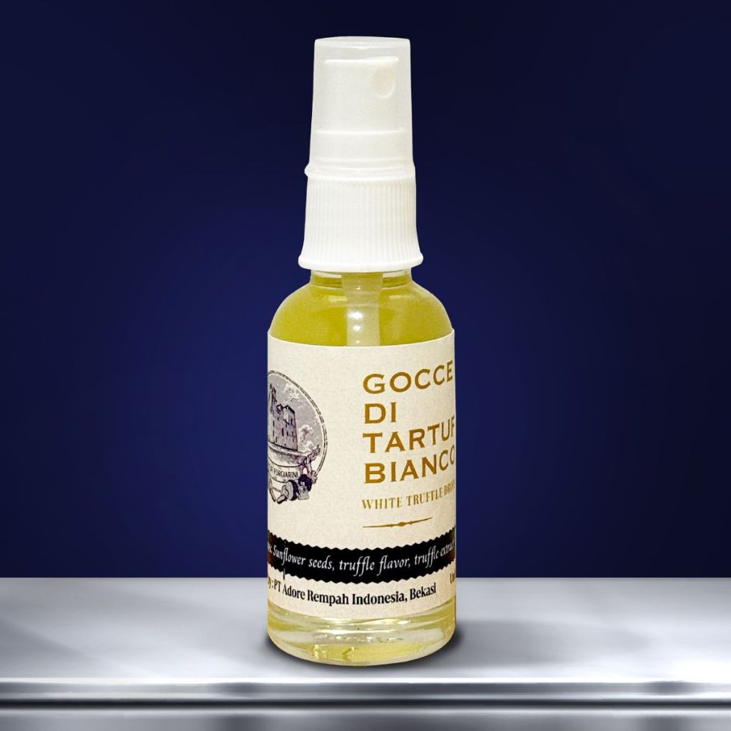 

Italian White Truffle Oil Spray 30ml – Halal Premium Asli Italia, Kualitas Favorit Chef Indonesia