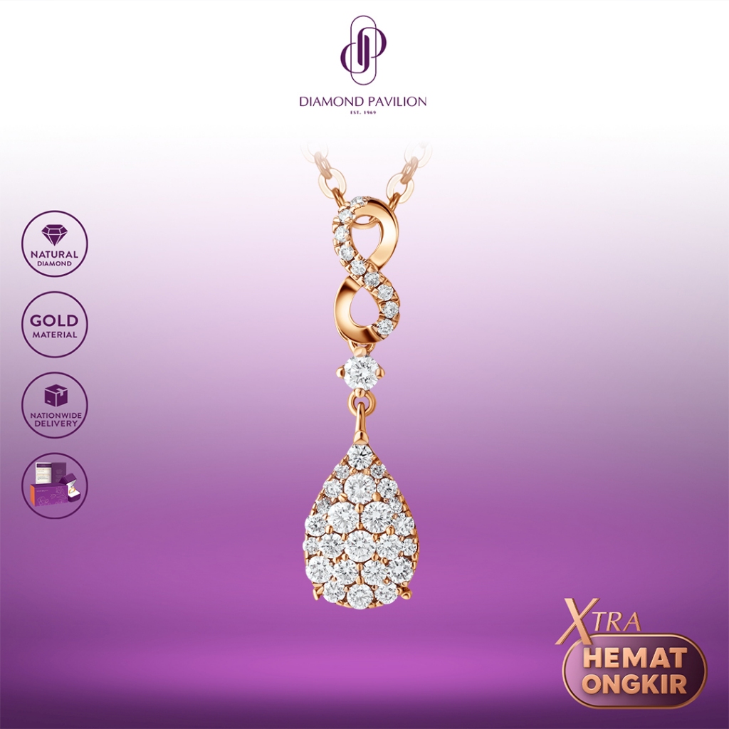 Diamond Pavilion Liontin Emas Batu Berlian Clarinta Pendant