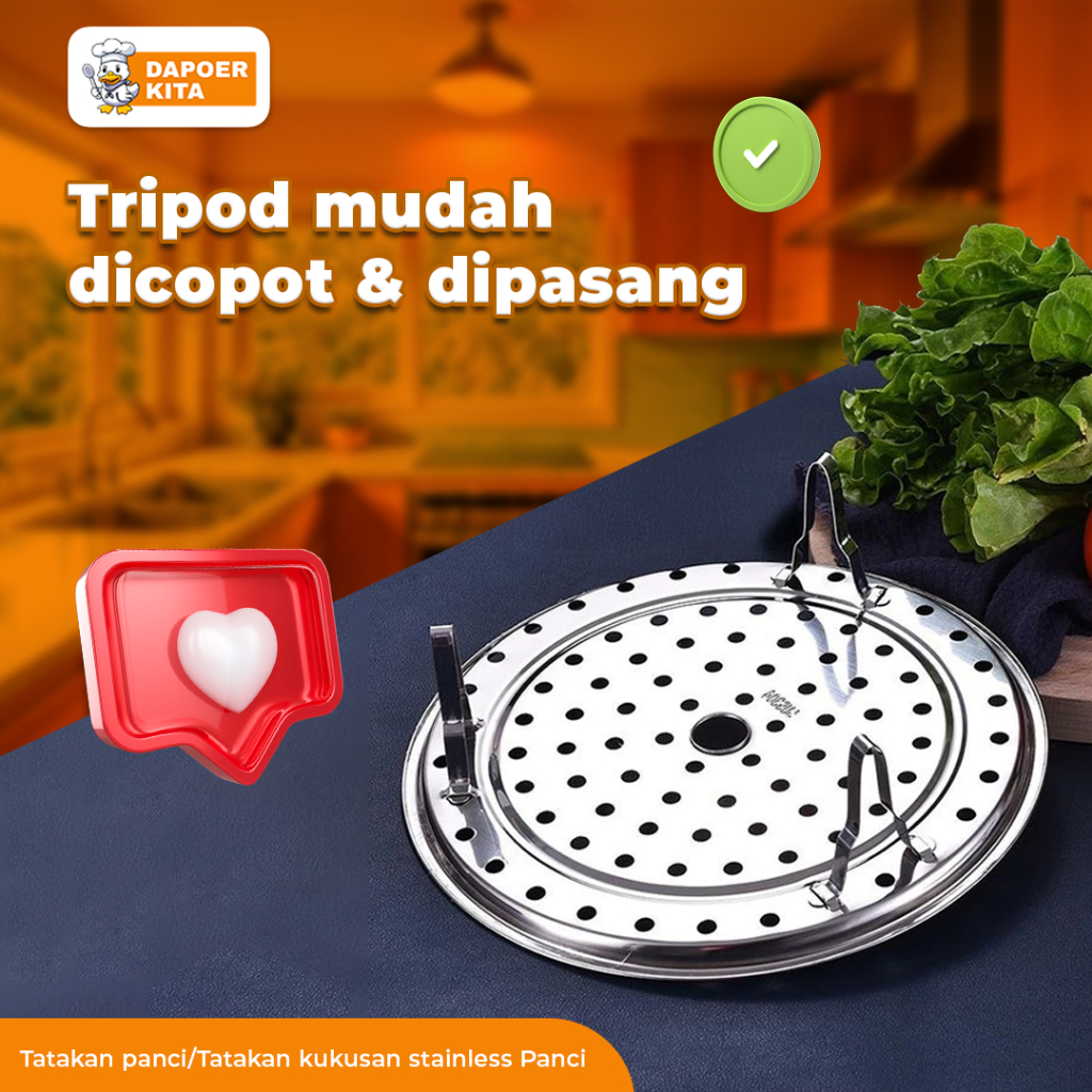 Tatakan Kukusan Panci Tatakan Kukusan Serbaguna Sarangan Panci Kukus Tatakan Kukusan Stainless Steel