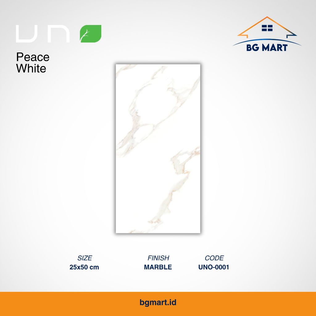 UNO Keramik Dinding 25x50 Peace White