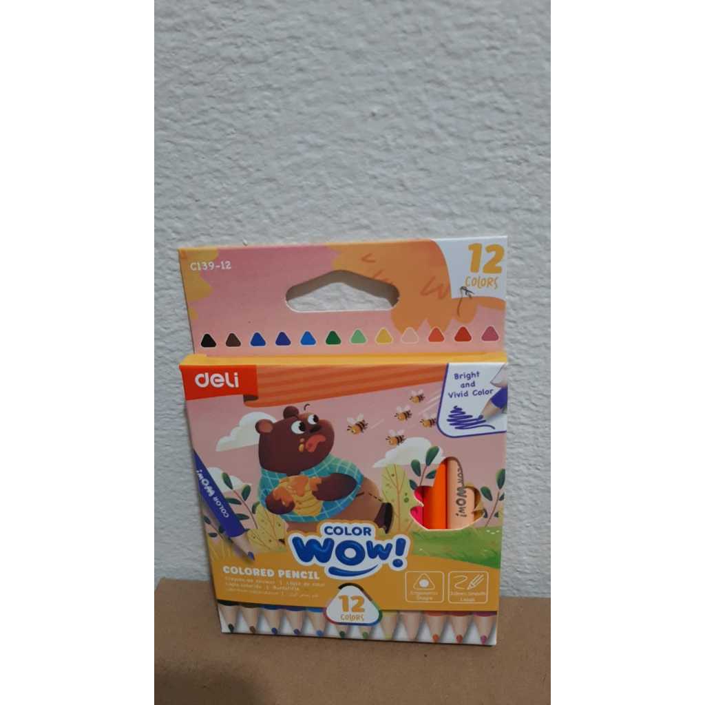 

DELI C139-12 COLORED PENCIL 12 COLORS PENSIL MEWARNAI