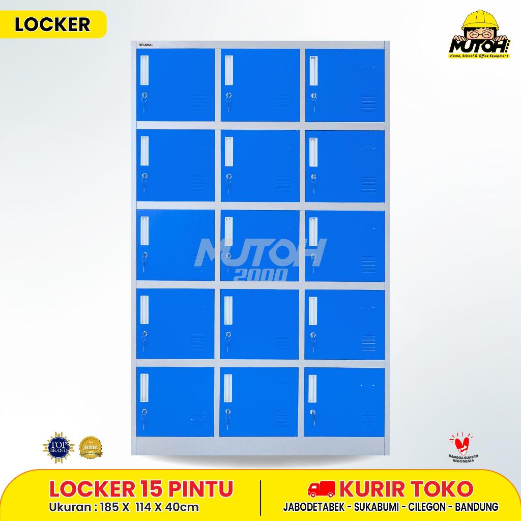 Locker besi 15 pintu besar lemari loker helm loker besi 15 pintu MUTOH2000