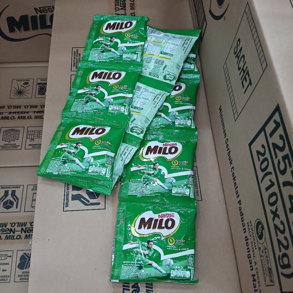 

Nestle ~ Milo Minuman Serbuk Coklat Sachet 22gr | 1 Dus (20 Renteng)