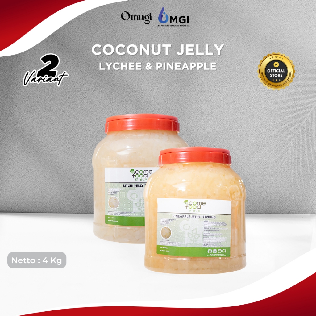 

NEW PRODUCT MUTIARAGEMILANG.ID COMEFOOD TOPING MINUMAN COCONUT JELLY PREMIUM/ COCONUT PINEAPPLE /