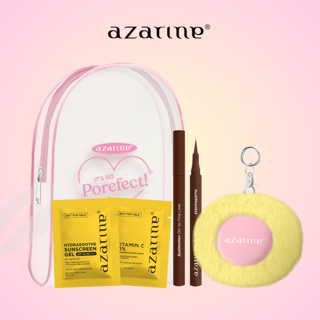 [GIFT] Azarine All-in-one Bundle (Pouch TWC+Cushion Case+Eyeliner 02+Sample SS Gel+Sample Vit C D100