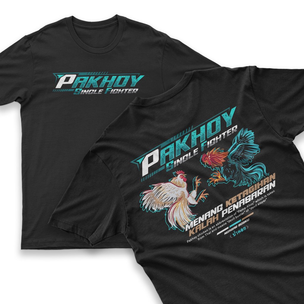 Kaos Ayam Petarung Thailand Pama Pakhoy Bangkok Jago - Baju Ayam Aduan Single Fighter 30S