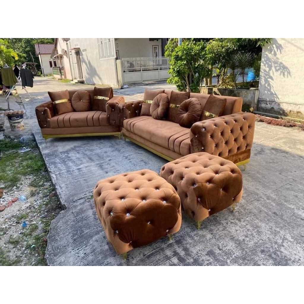 sofa minimalis kancing / sofa ruang tamu / sofa mewah