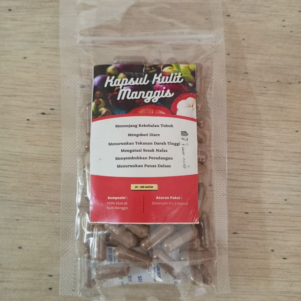 

jamu tradisional kapsul kulit manggis isi 100 mengatasi sesak nafas , menyembuhkan peradangan , mengobati diare