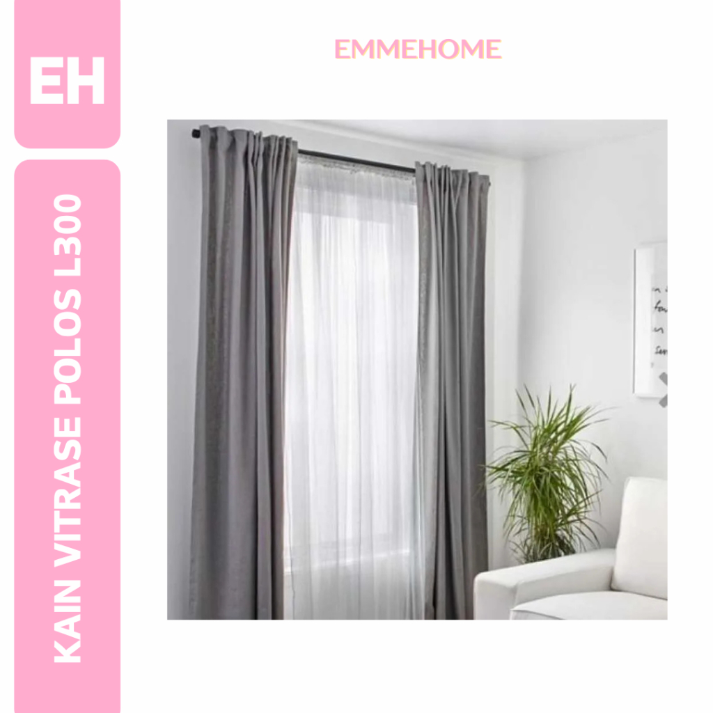 KAIN GORDEN VITRASE POLOS METERAN TRANSPARAN / INNER GORDEN