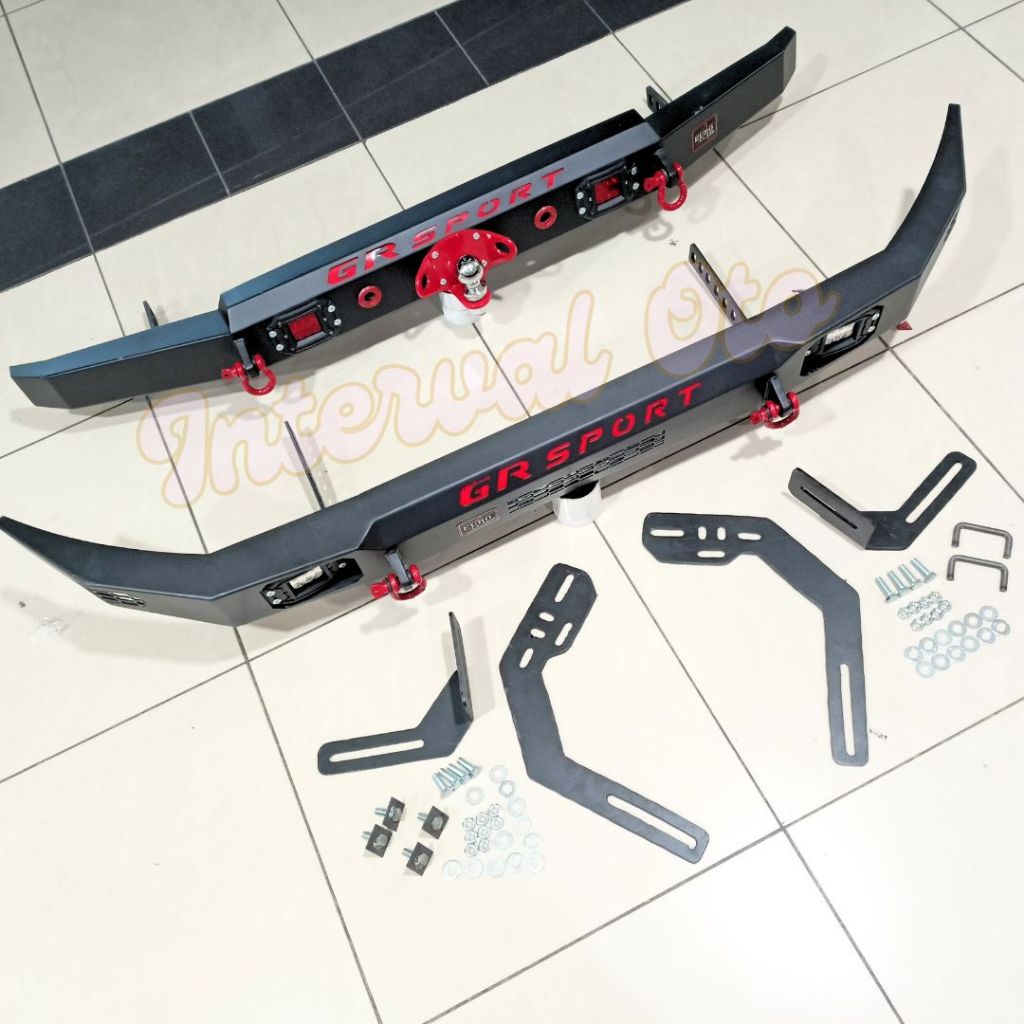 Paket Towing Depan Tanduk Belakang Mobil Rush 2018-2023 Pengaman Bumper GR Sport Custom Emboss