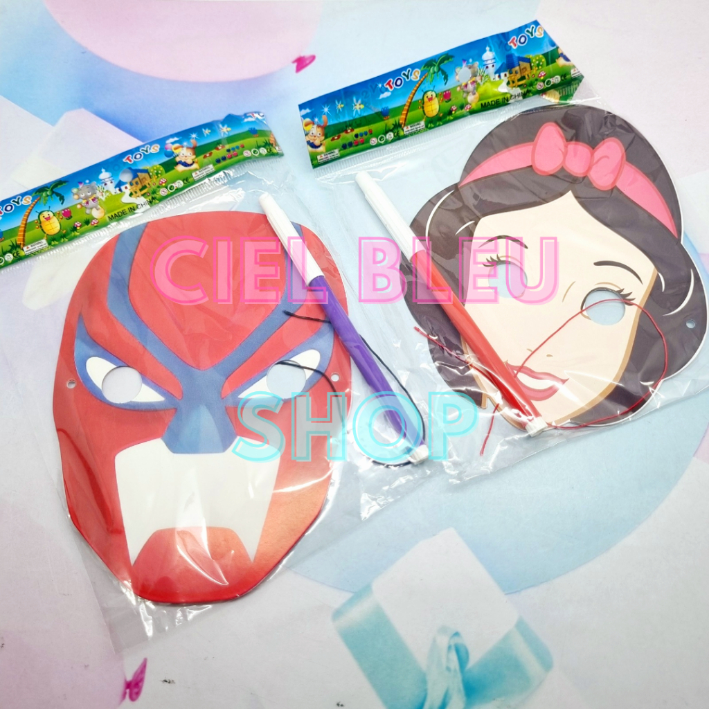 

Mainan Topeng Mini Bonus Spidol Warna