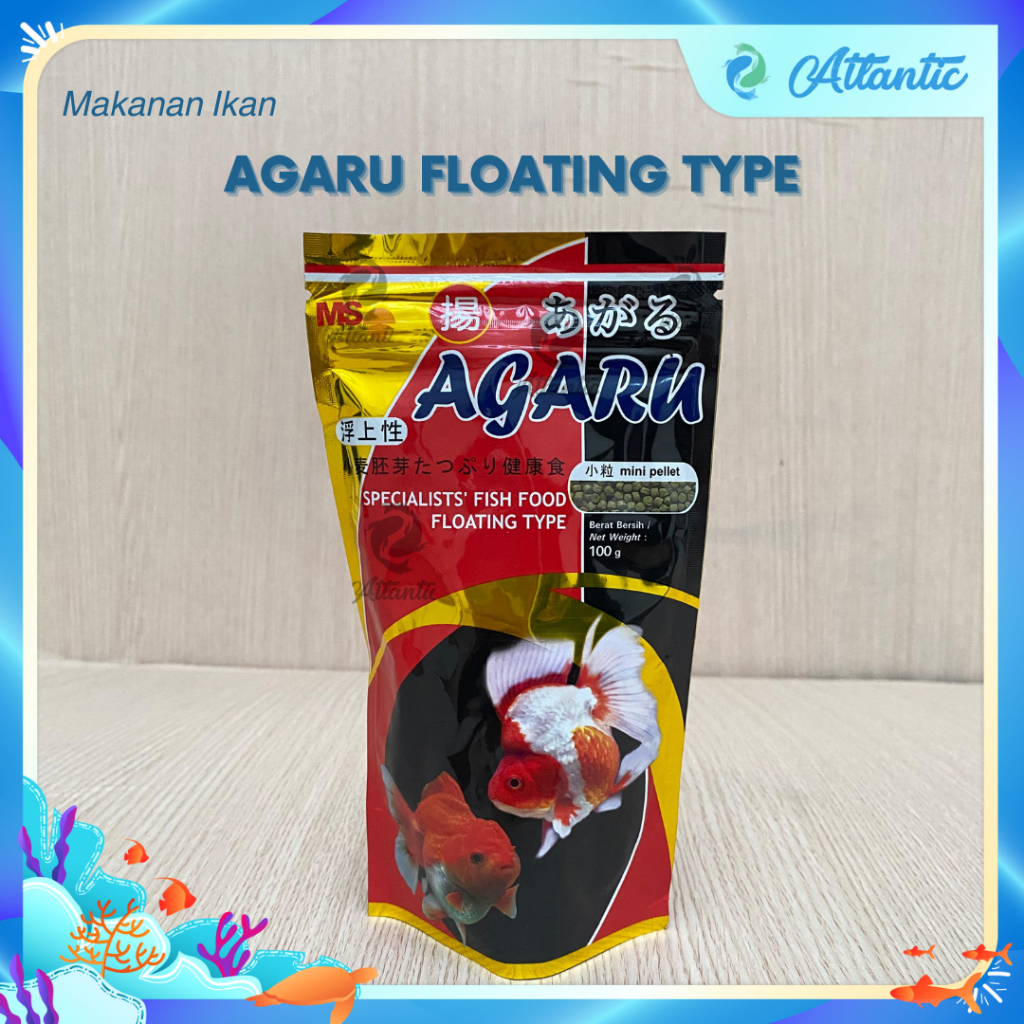 Agaru Fish Food Floating Mini Pellet 100 Gram 100gr Pakan Ikan Koki Mas Goldfish Gold Fish