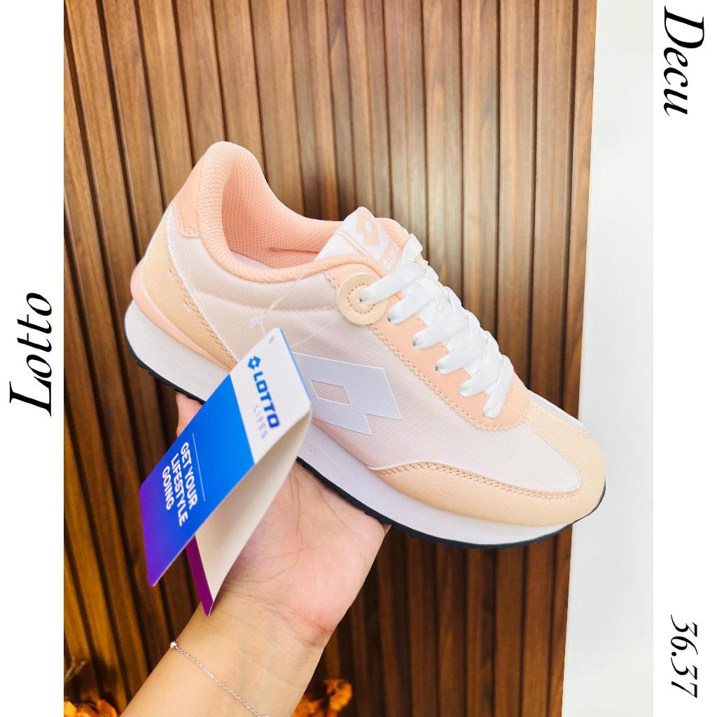 Sneakers wanita Lottooh DECU Peach putih