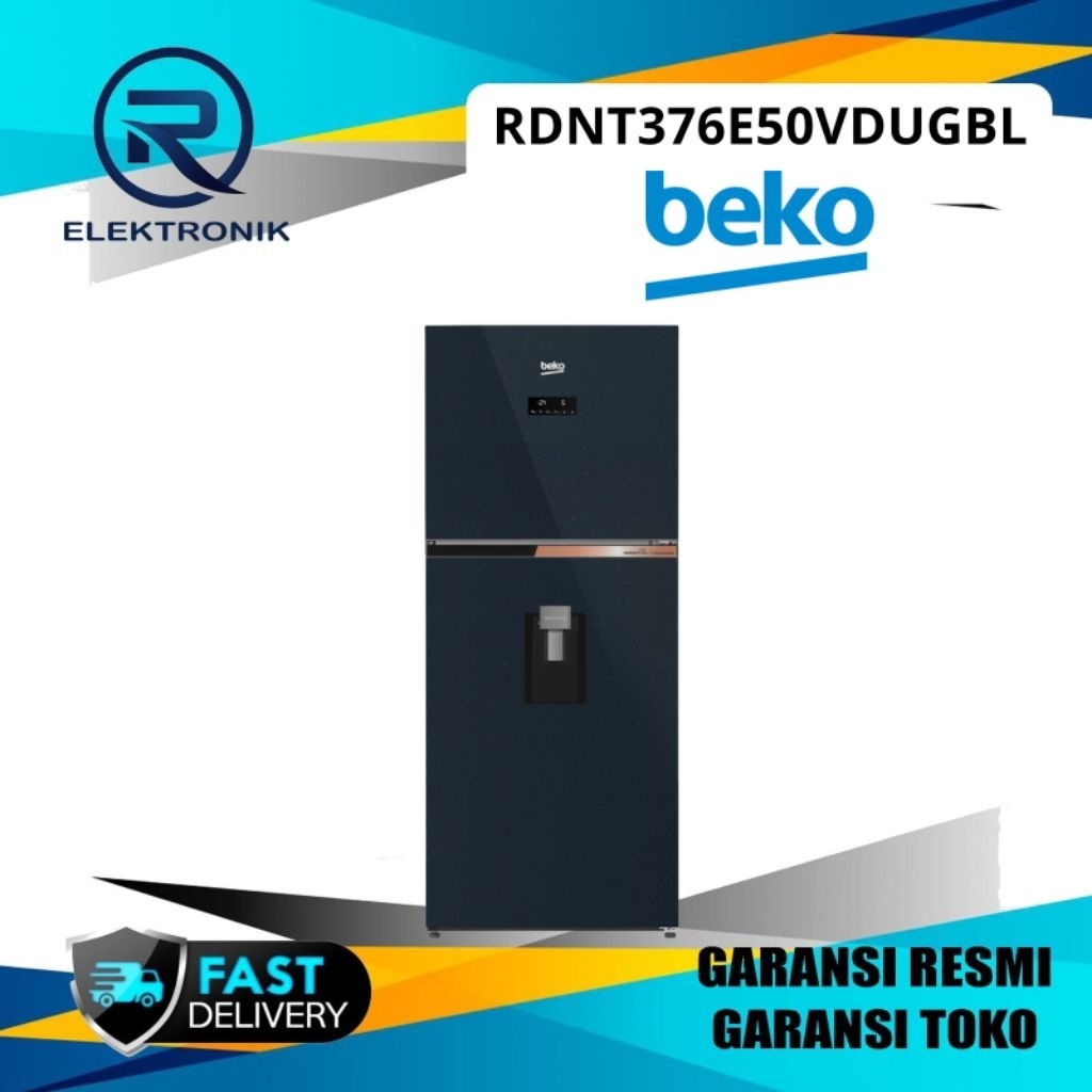 BEKO RDTN376E50VDUGBL KULKAS 2 PINTU DISPENSER INVERTER