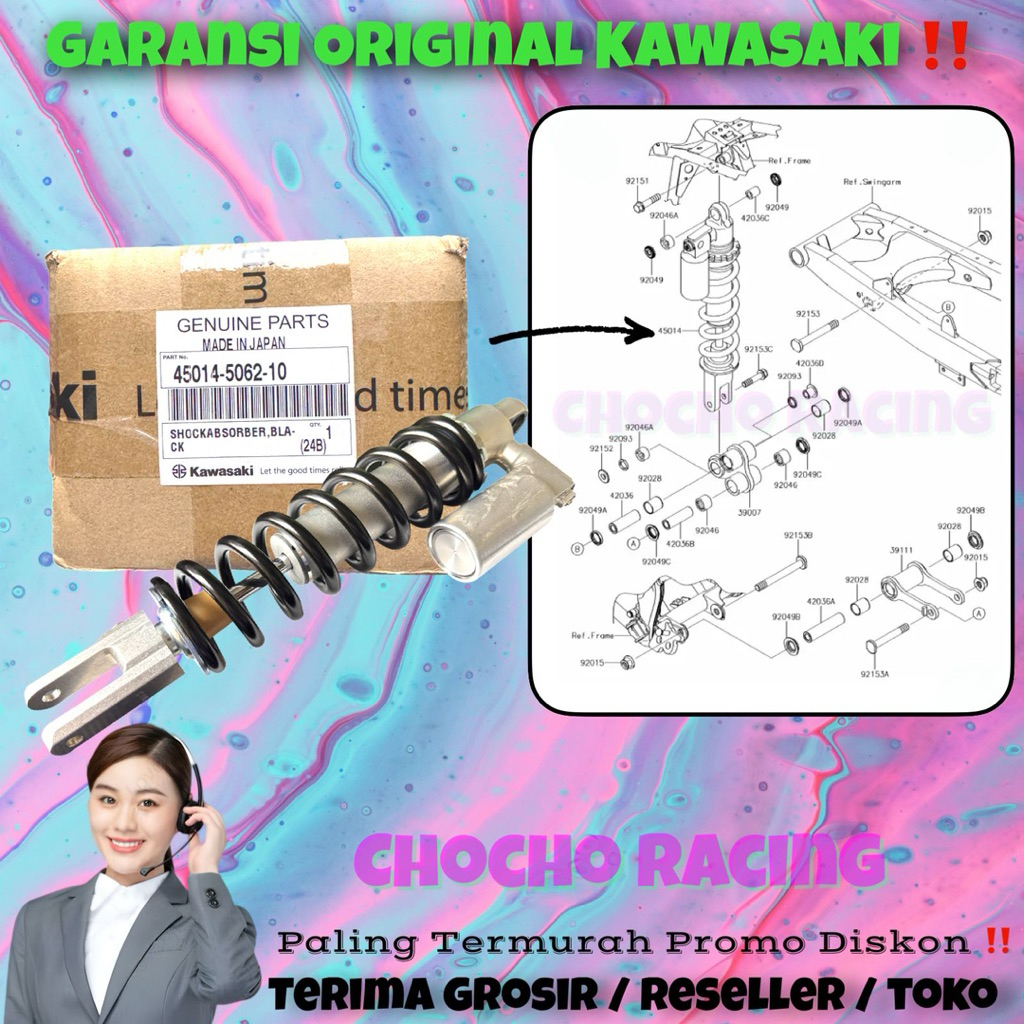 [5062] PROMO DISKON - MONOSHOCK MONO SHOCK SHOK SOK TABUNG BELAKANG KLX 140 KLX L S SE BF DTRACKER 1