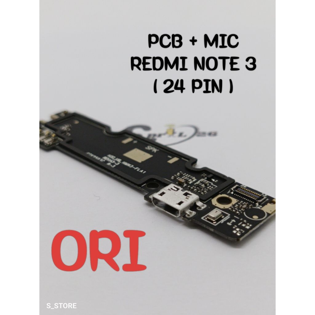 CONNECTOR CHARGER XIAOMI REDMI NOTE 3 (24 PIN) ORI PAPAN KONEKTOR CAS PCB BOARD XIAOMI REDMI NOTE 3