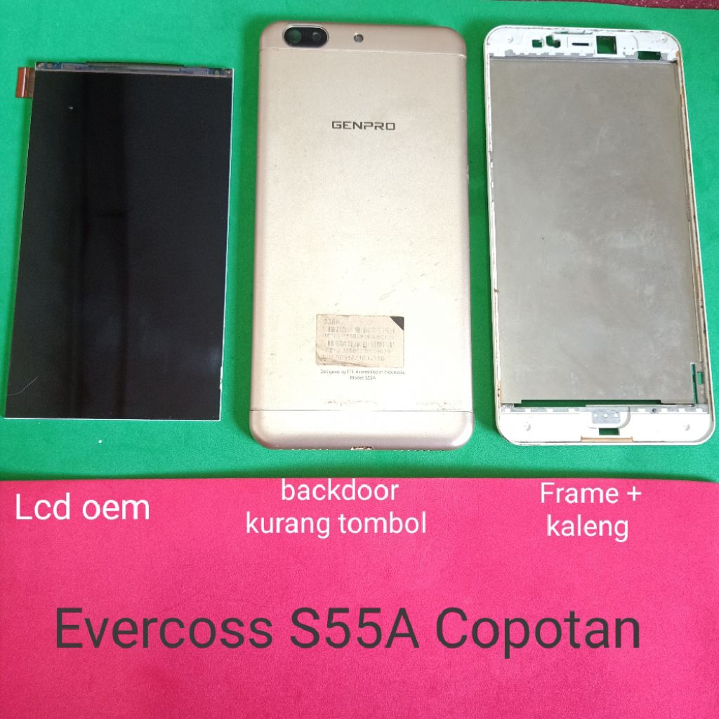 Frame / backdoor  / lcd Evercoss Genpro Z S55A Second Ori Copotan