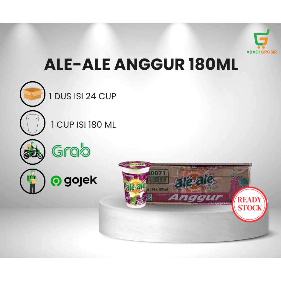 

ALE-ALE ANGGUR 180ML ISI 24 CUP (1 DUS/1 PACK) MURAH