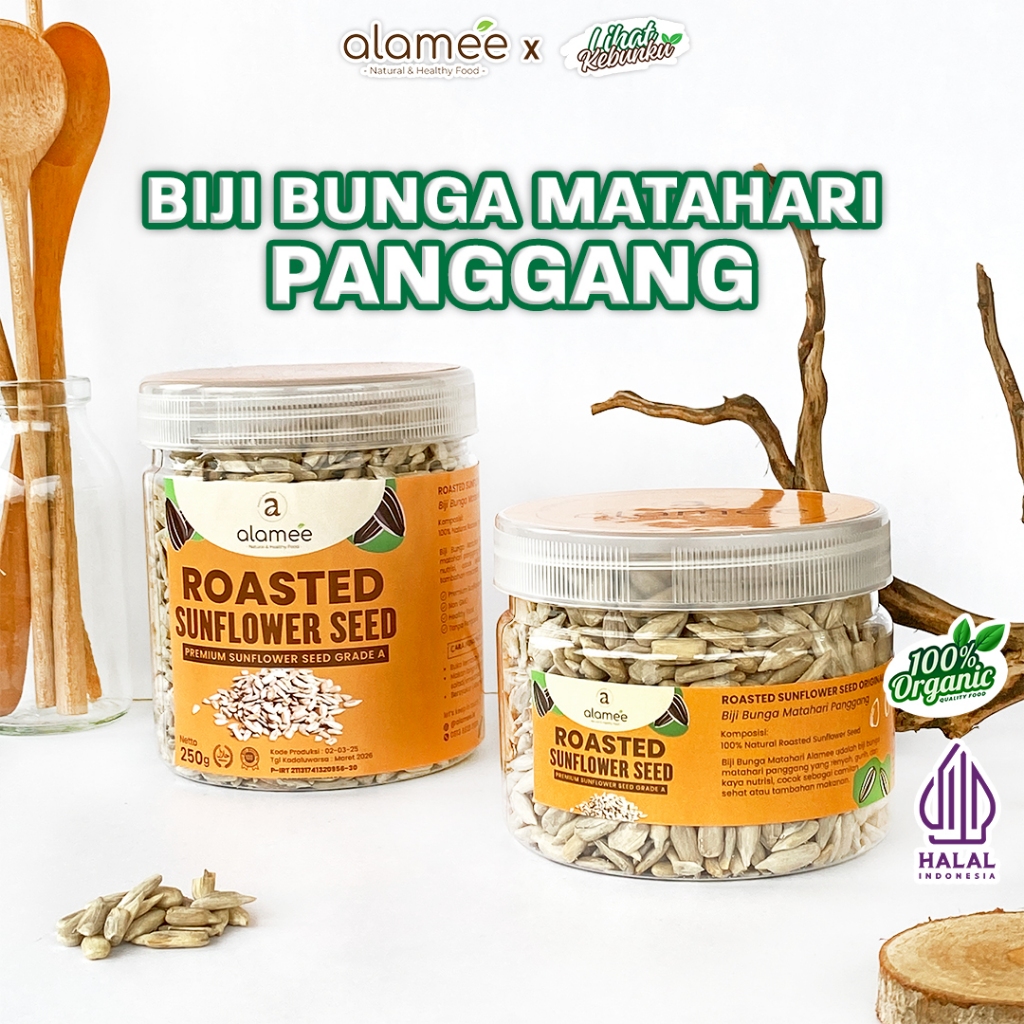 

ALAMEE Biji Bunga Matahari Sunflower Seed Kuaci Panggang Roasted Sun Flower LIHAT KEBUNKU