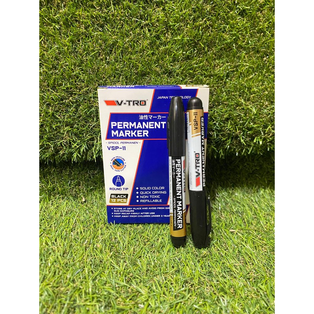 

V-TRO Spidol Permanent Marker VSP 11 Spidol Papan Tulis Board Marker tidak bisa dihapus