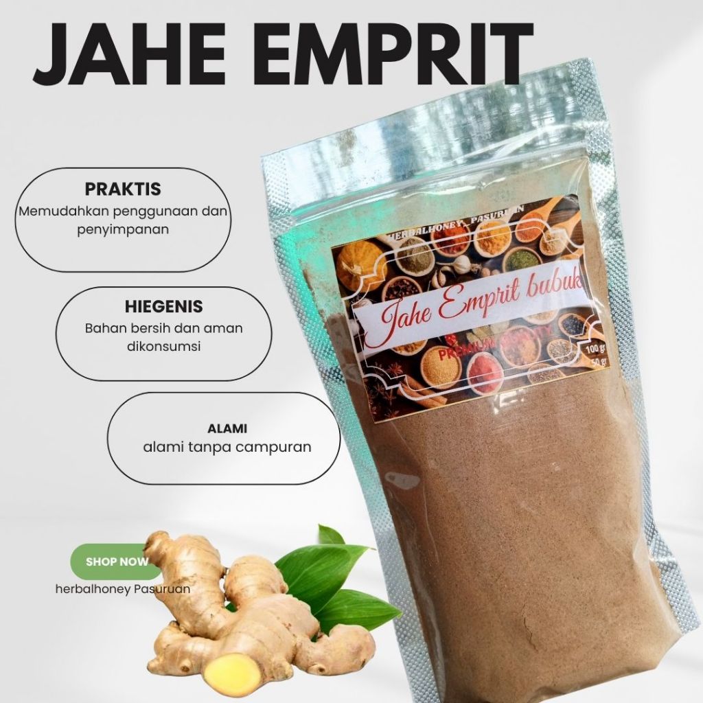 

Jahe Emprit bubuk 100% murni tanpa campuran