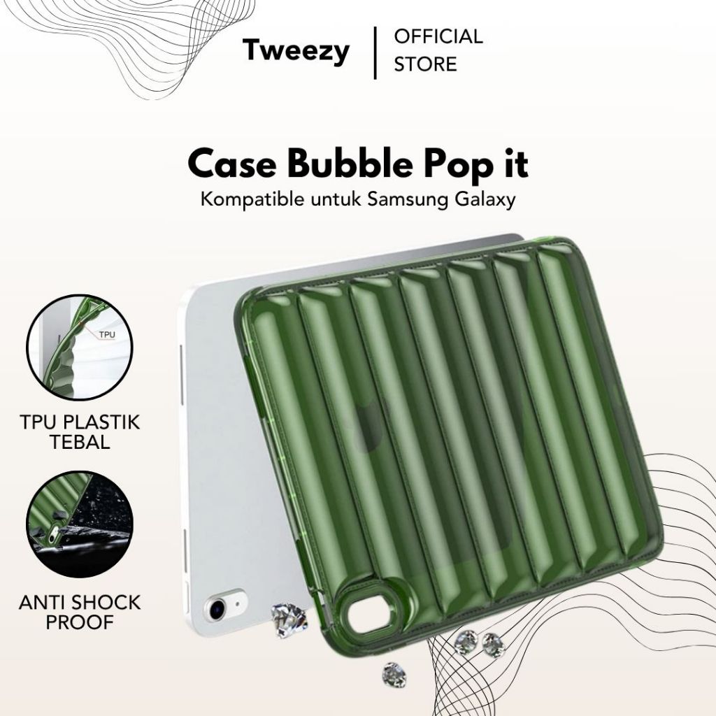 Clear Case Bubble Pop It Samsung S9 FE S6 Lite A8 10.5 A7 Lite Silikon Transparan Shockproof Motif L