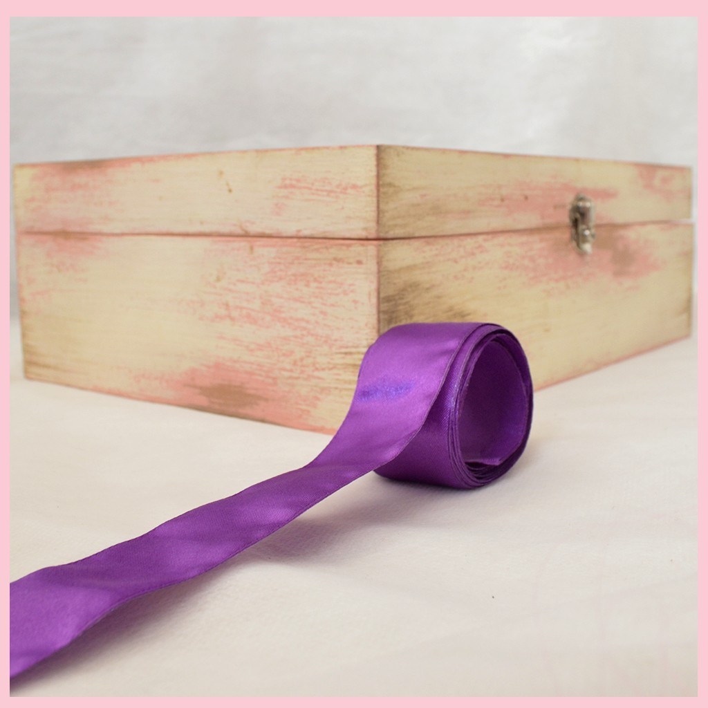 

[PER SLOP] Pita bahan satin 3 cm 1 1/2 in - hiasan souvenir dan hampers - harga per rol - varian 2