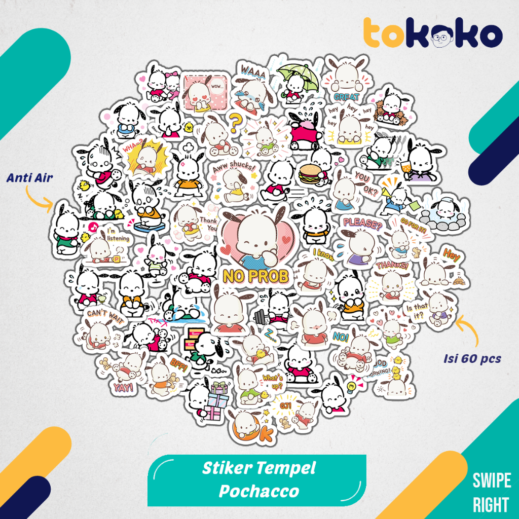 

Stiker Cutting Pochacco Kartun Film Paper Vinyl Dekorasi Laptop Koper Tumbler Kulkas DIY