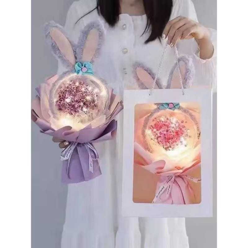 

SUPPLYFLORIST - PAPERBAG LIS TRANSPARAN / KOTAK KADO / KOTAK PESTA / BOUQUET BAG / FLOWER BAG / KOTAK BUKET BUNGA