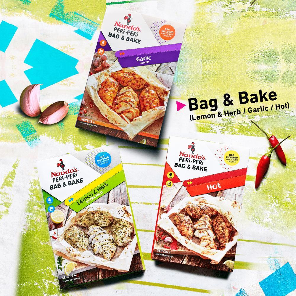 

Nando's Peri Peri Bag & Bake Air Fryer Seasoning Hot Garlic Lemon & Herb Extra Mild Seasoning Bumbu Daging Panggang Barbeque Ayam Instant