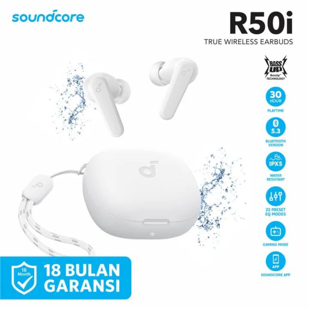 Tws Anker R50i Soundcore Bluetooth White / Putih