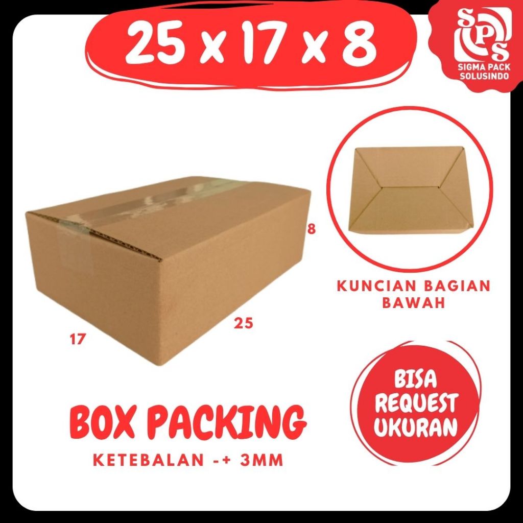 

Kardus 25x17x8 Box A0 Packing Karton Dus Kotak Kemasan kosmetik Jamu Obat Madu Zigma Box