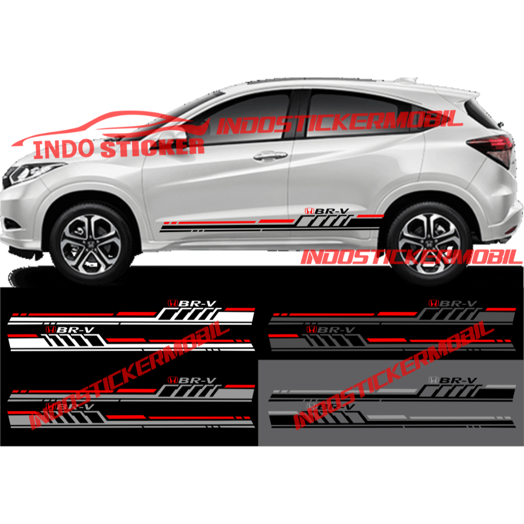 Cutting sticker mobil brv stiker list stripe body samping mobil honda brv sticker terbaru brv