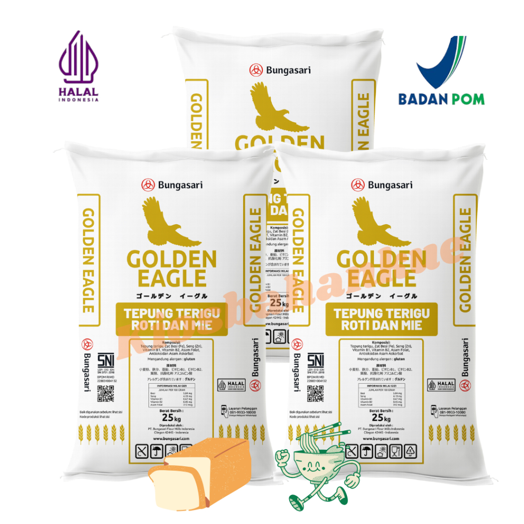 

Tepung Golden Eagle Kuning 25kg Khusus Gojek/GraB