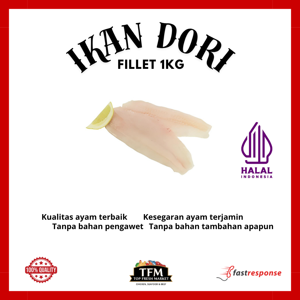 

[TFM] Ikan Dori Filler 1kg / Dory Fish Filet 1 kg Termurah