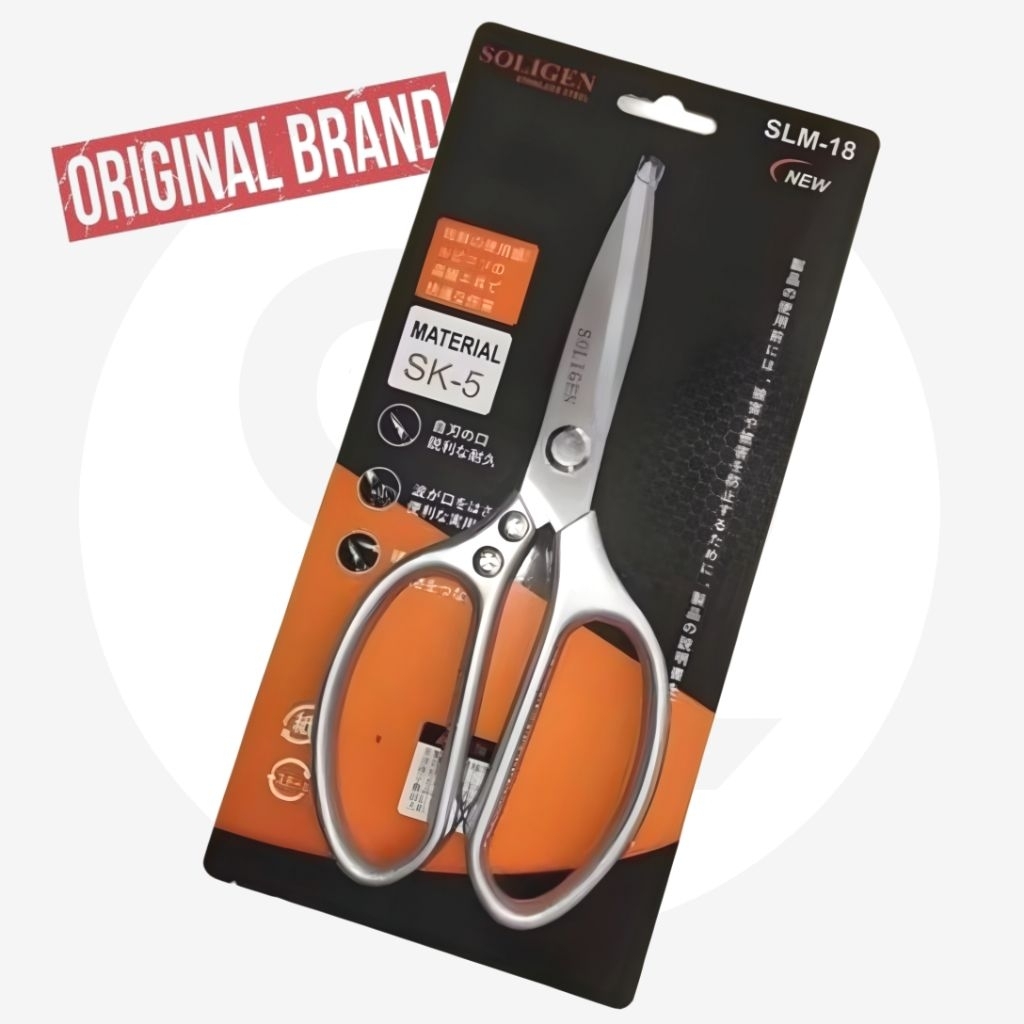 

Gunting Serbaguna Soligen SK-5 Bahan Berkualitas Tajam Anti Ketul