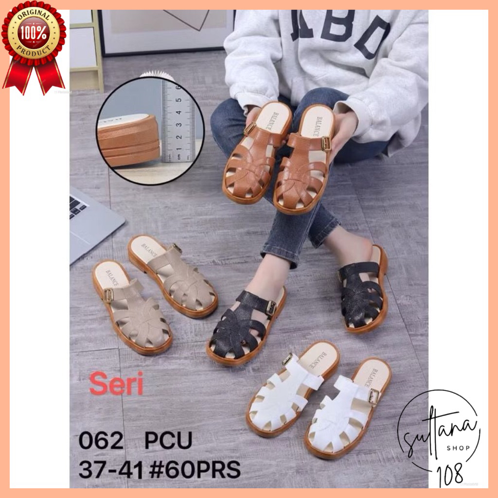 Sandal Jelly  Balance 062 PCU Sandal Slop Gesper Jaring Laba Terbaru