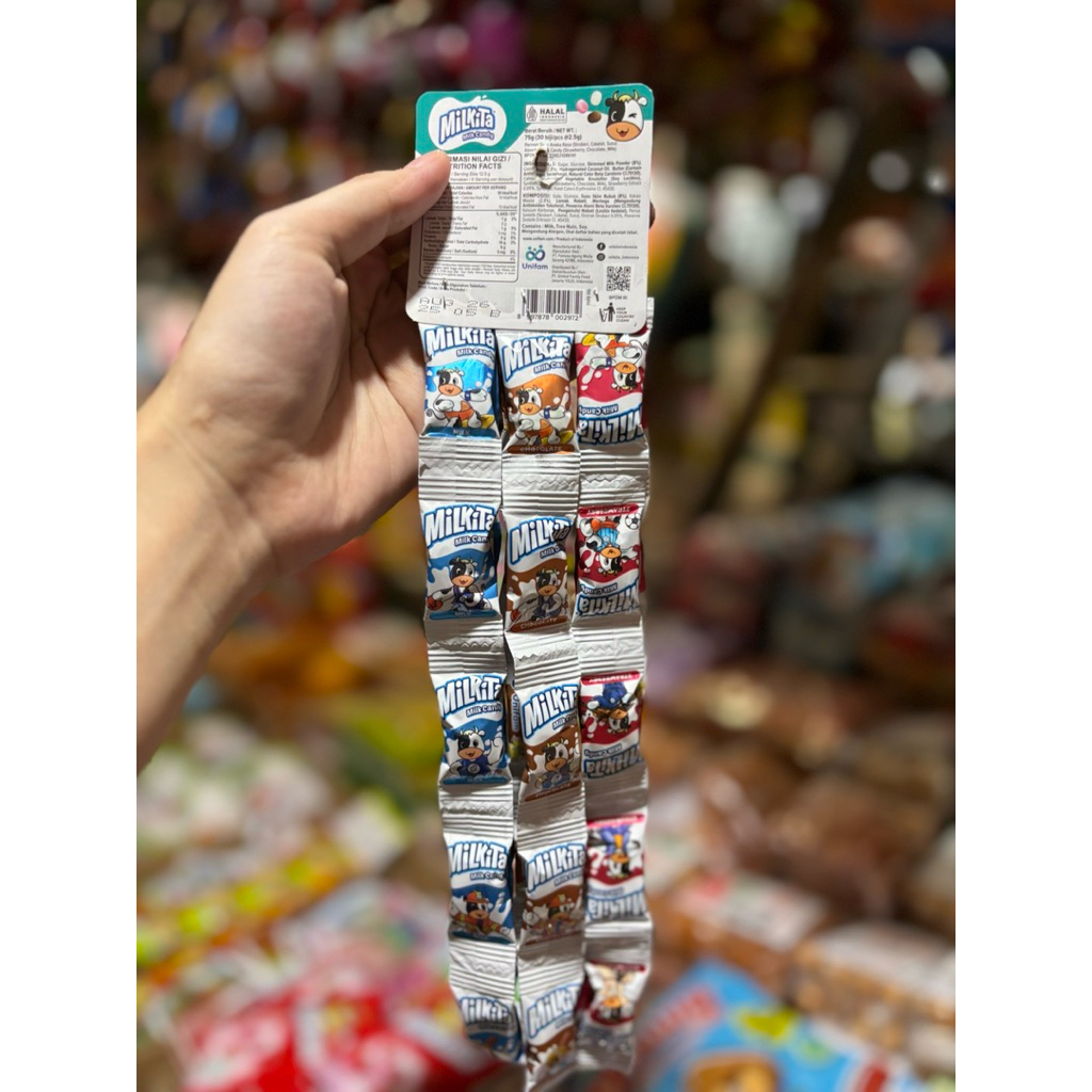 

Permen Milkita Renceng 3Rasa Isi 30pcs x 2,5gr / Permen Susu