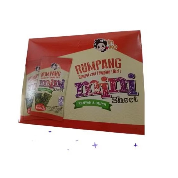 

Inko rumpang rumput laut panggang mini sheet renyah & gurih 1,5gVarian - balado