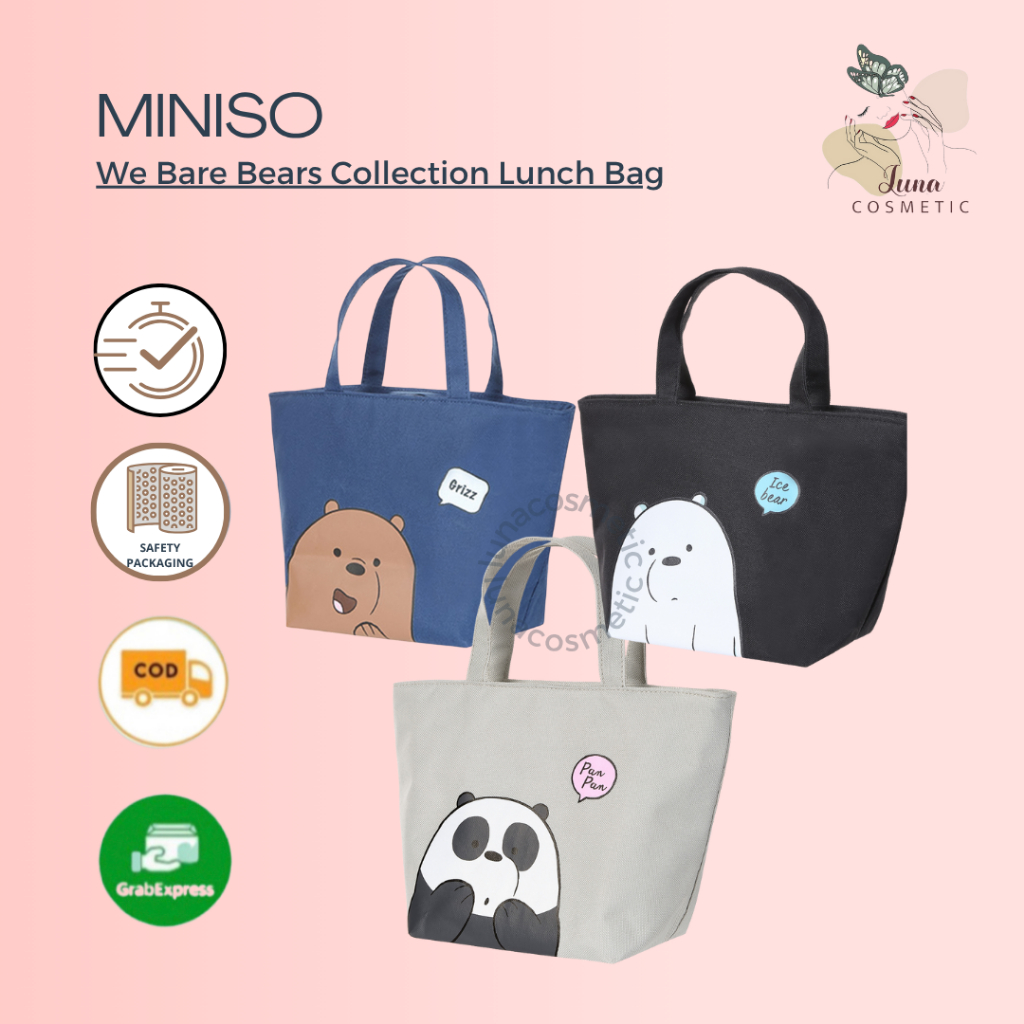 Miniso Bags & Accessories We Bare Bears Collection Lunch Bag