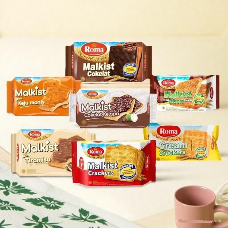 

Malkist Roma Malkist All Variant Creacker Biskuit Keju coklat Capucino Cream Cracker